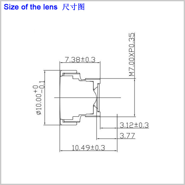 M7接口1.6mm鏡頭 魚(yú)眼鏡頭 1/3“廣角視角156度效果監控鏡頭 車(chē)載攝像頭用迷你攝像頭廣角鏡頭