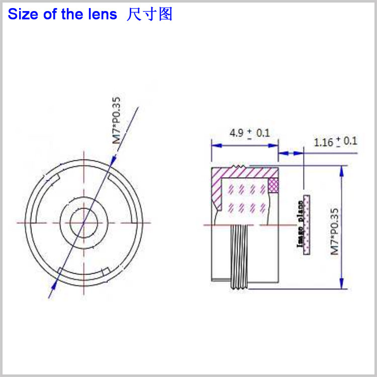 M7*0.35接口4.9mm低畸變鏡頭人臉識別 高清掃碼掃臉鏡頭 面部識別小畸變高清邊緣邊角鏡頭門(mén)禁考勤機閘機